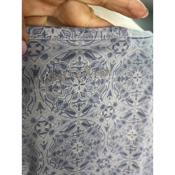 Hang Ten Shirt Womens Large Pullover Gray Floral Zip Pocket on Back Athleisure - Picture 8 of 8